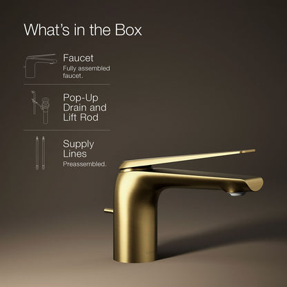 KOHLER K-97345-4 Avid Single-handle bathroom sink faucet, 1.2 gpm