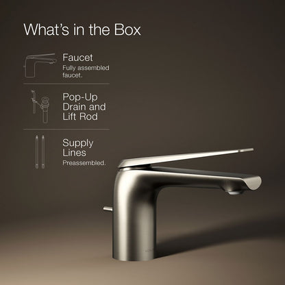 KOHLER K-97345-4 Avid Single-handle bathroom sink faucet, 1.2 gpm