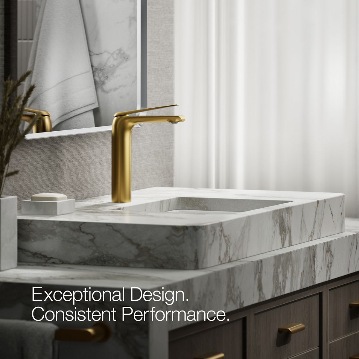 KOHLER K-97347-4K Avid Tall single-handle bathroom sink faucet, 1.0 gpm