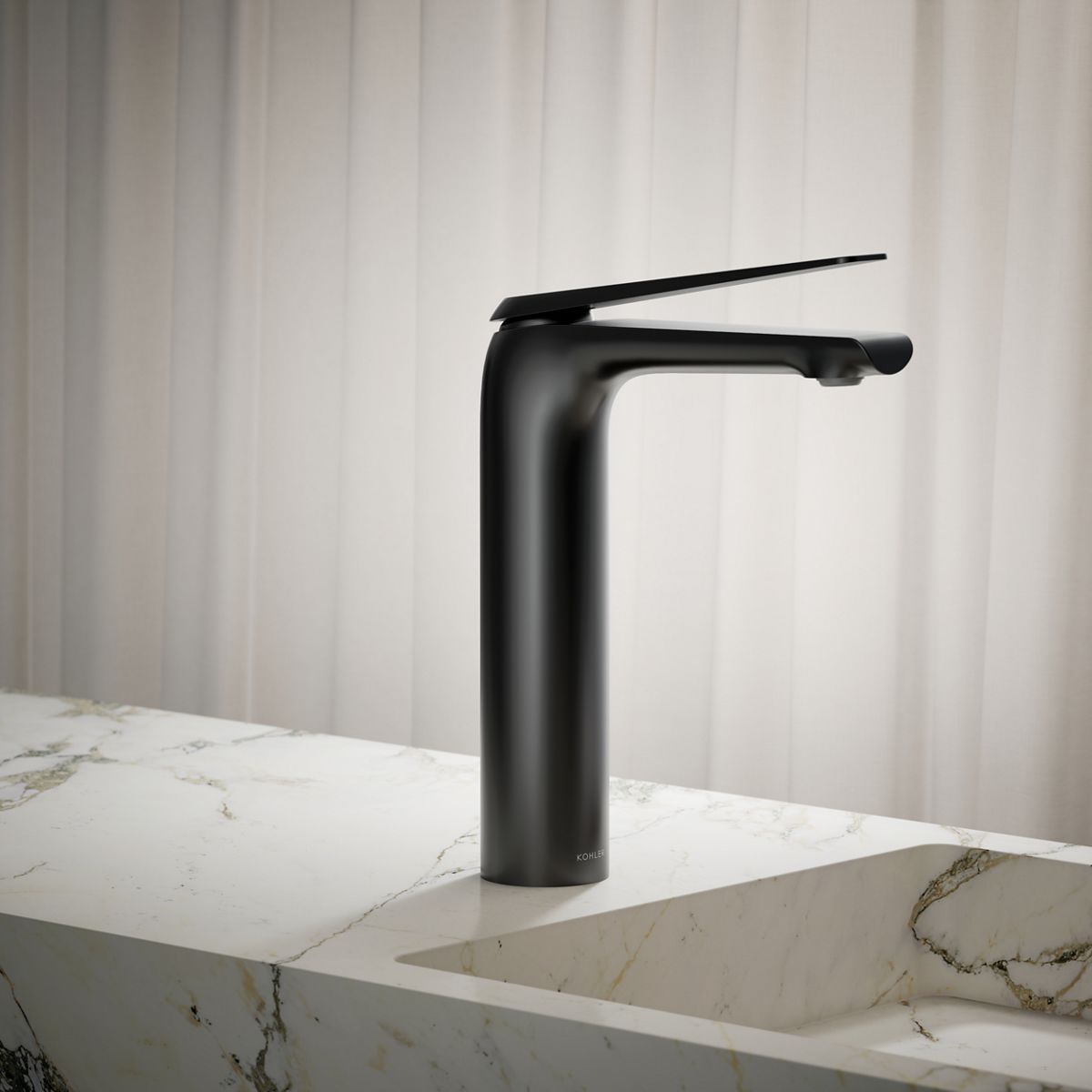 KOHLER K-97347-4N Avid Tall single-handle bathroom sink faucet, 0.5 gpm