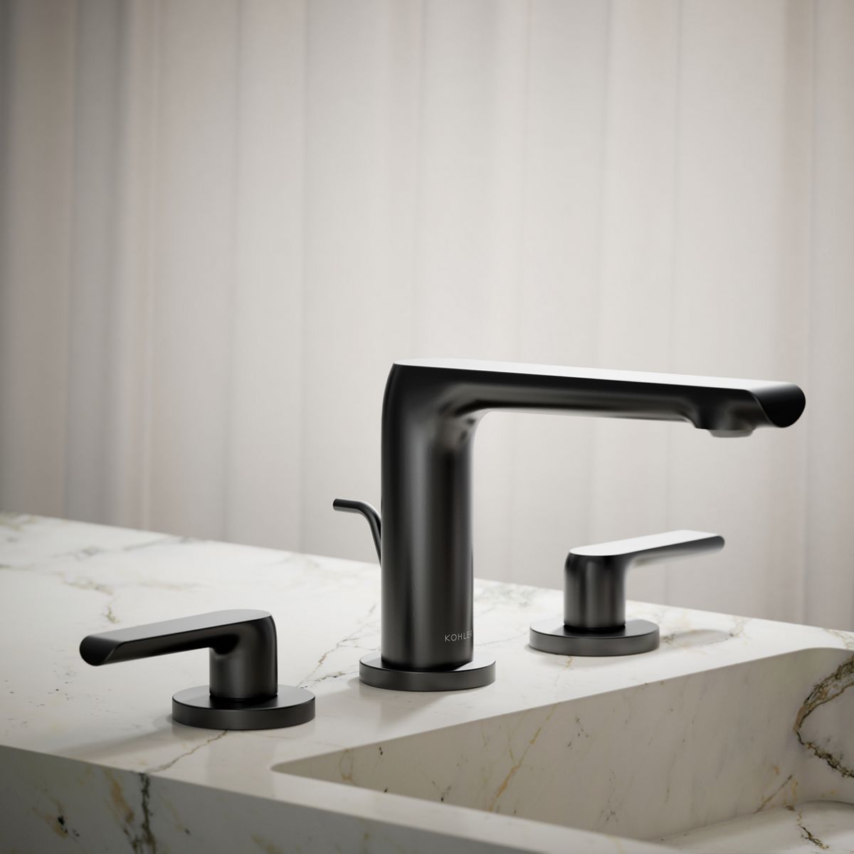 KOHLER K-97352-4 Avid Widespread bathroom sink faucet, 1.2 gpm