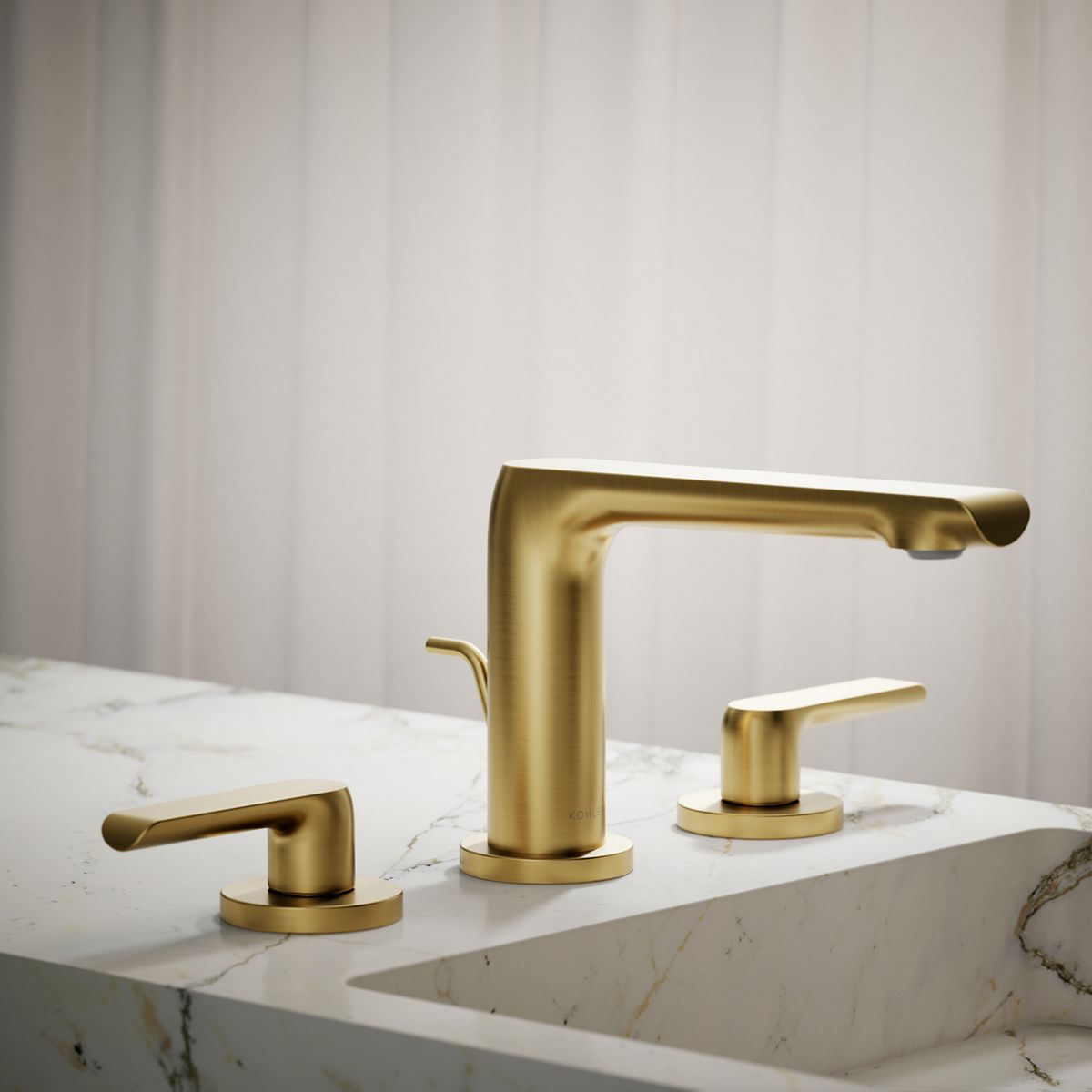 KOHLER K-97352-4 Avid Widespread bathroom sink faucet, 1.2 gpm