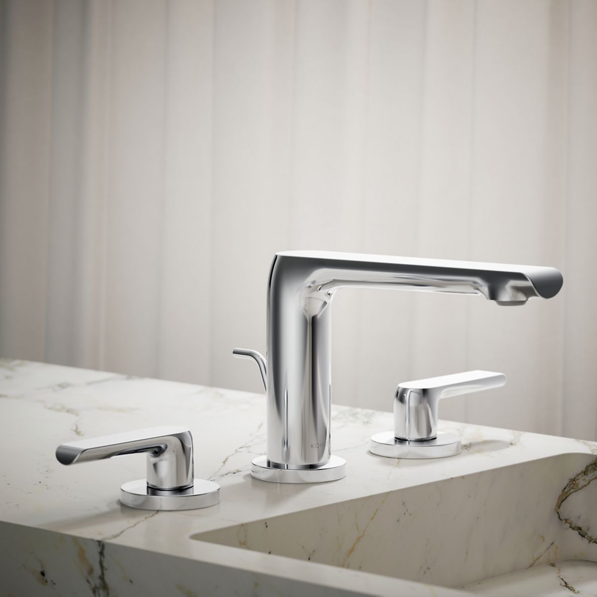 KOHLER K-97352-4N Avid Widespread bathroom sink faucet, 0.5 gpm