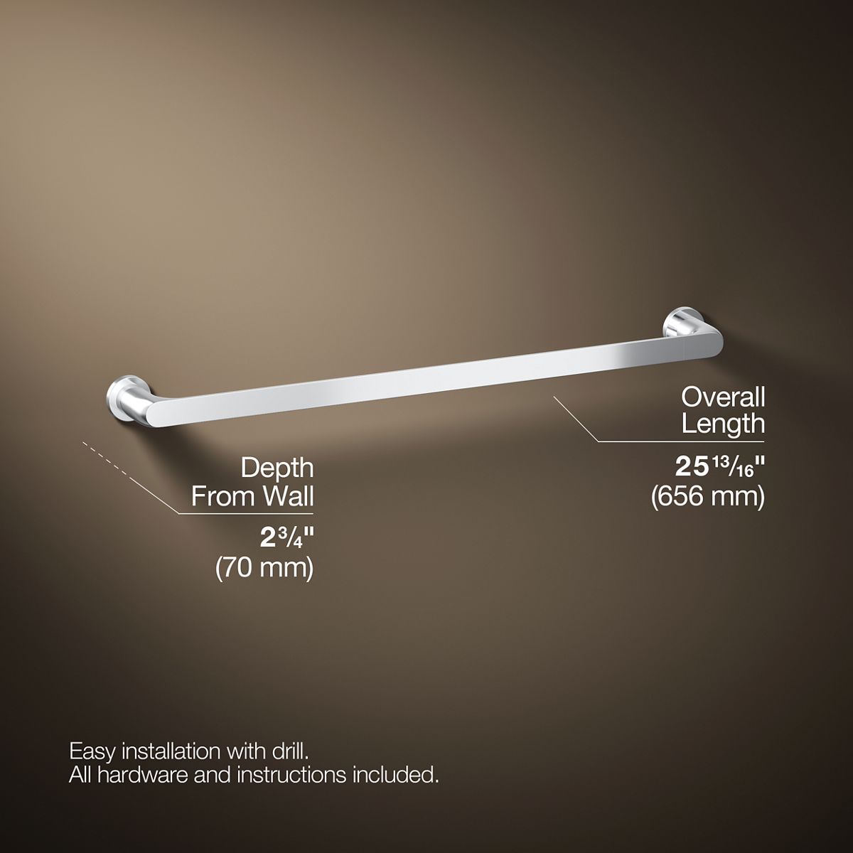 KOHLER K-97495 Avid 24" towel bar