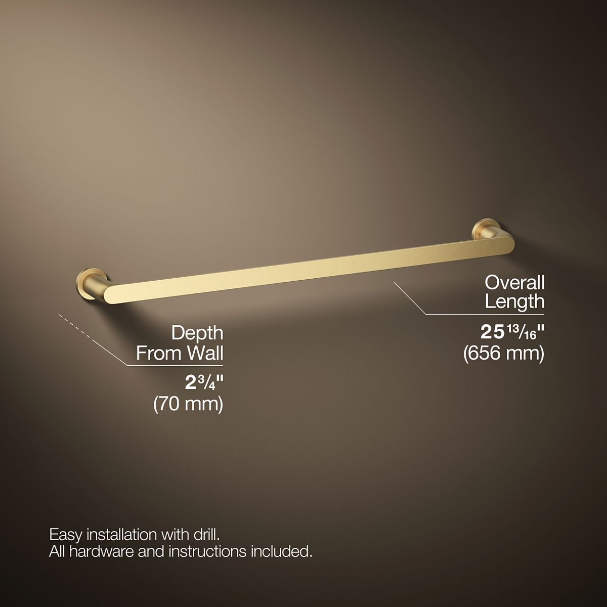 KOHLER K-97495 Avid 24" towel bar