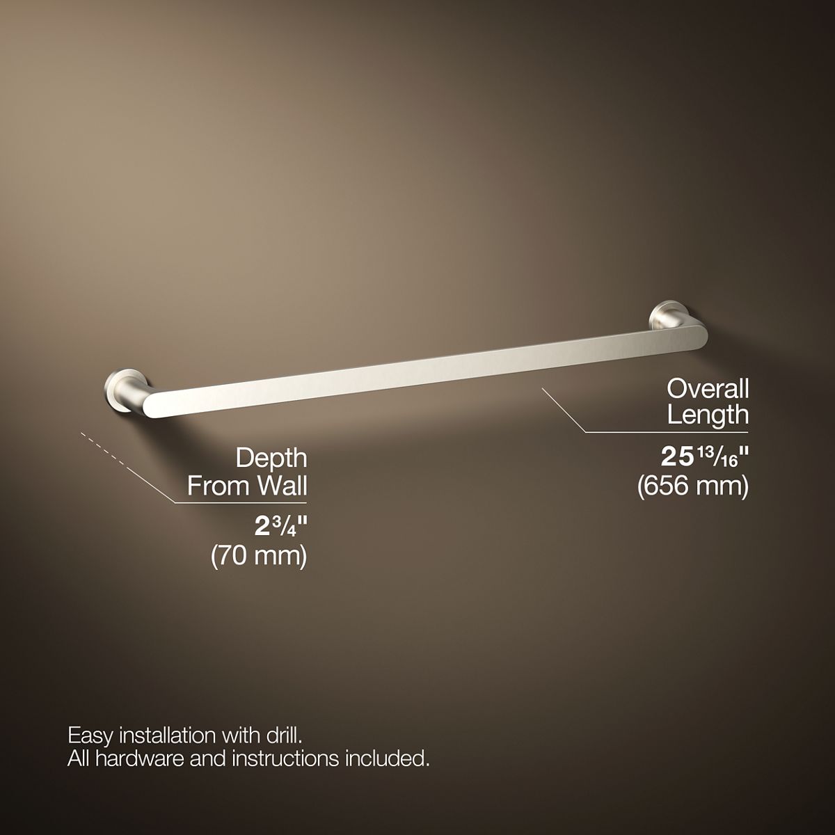 KOHLER K-97495 Avid 24" towel bar