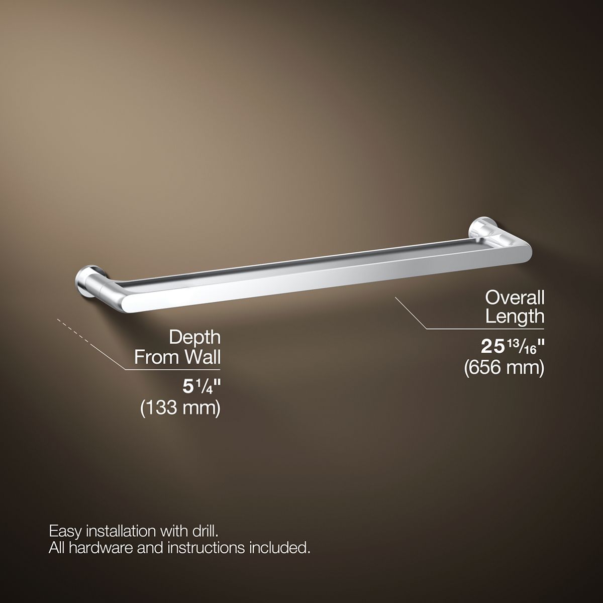 KOHLER K-97496 Avid 24" double towel bar