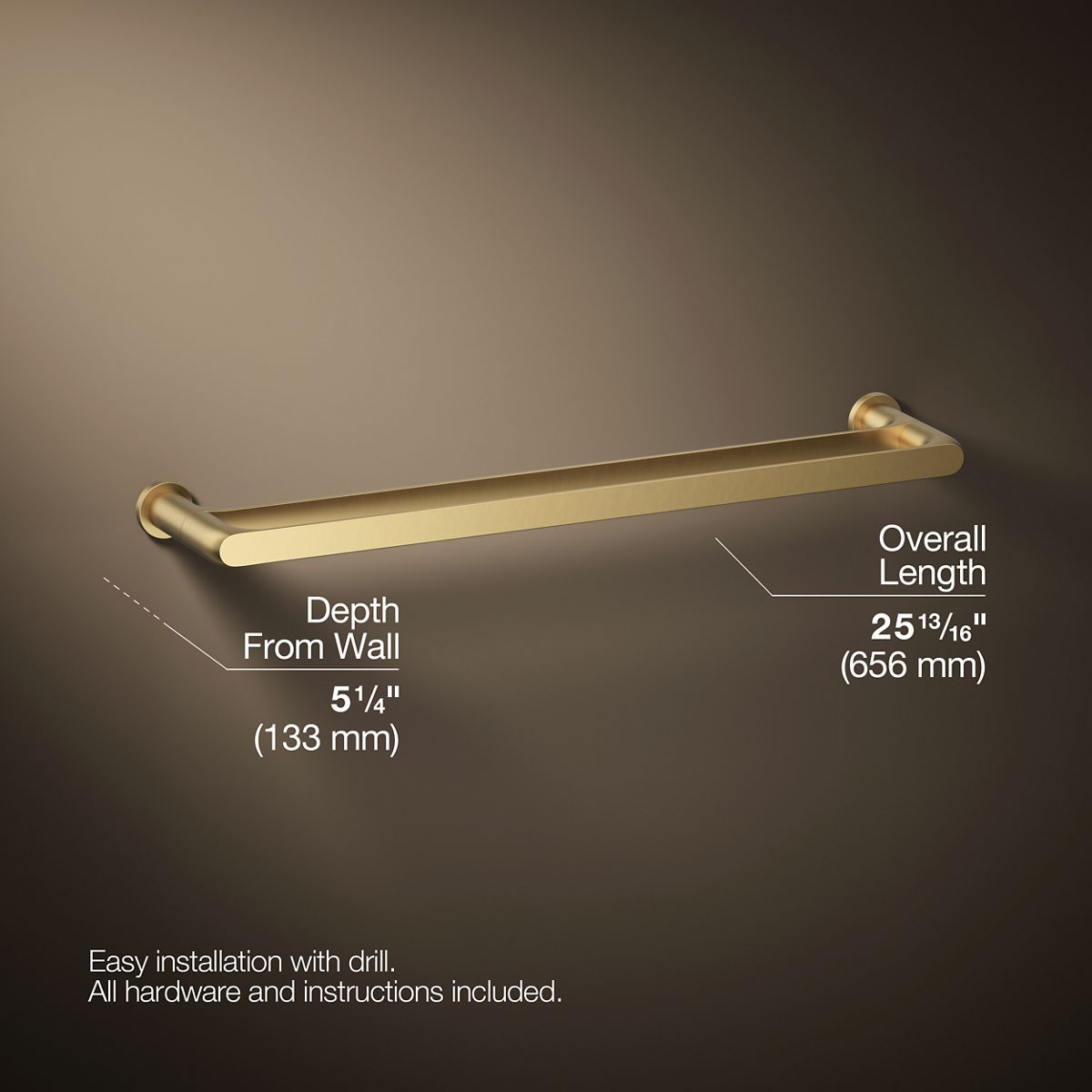 KOHLER K-97496 Avid 24" double towel bar