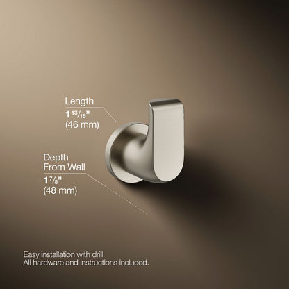 KOHLER K-97499 Avid Robe hook