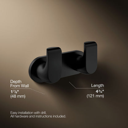KOHLER K-97500 Avid Double robe hook