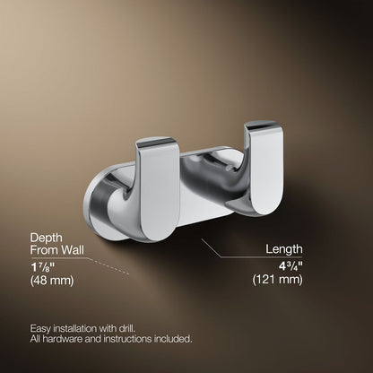 KOHLER K-97500 Avid Double robe hook