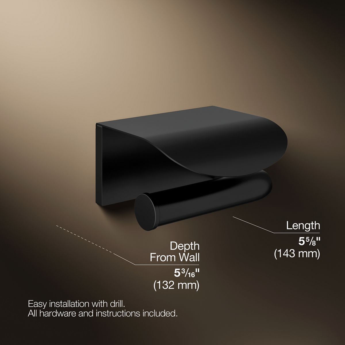 KOHLER K-97503 Avid Covered toilet paper holder