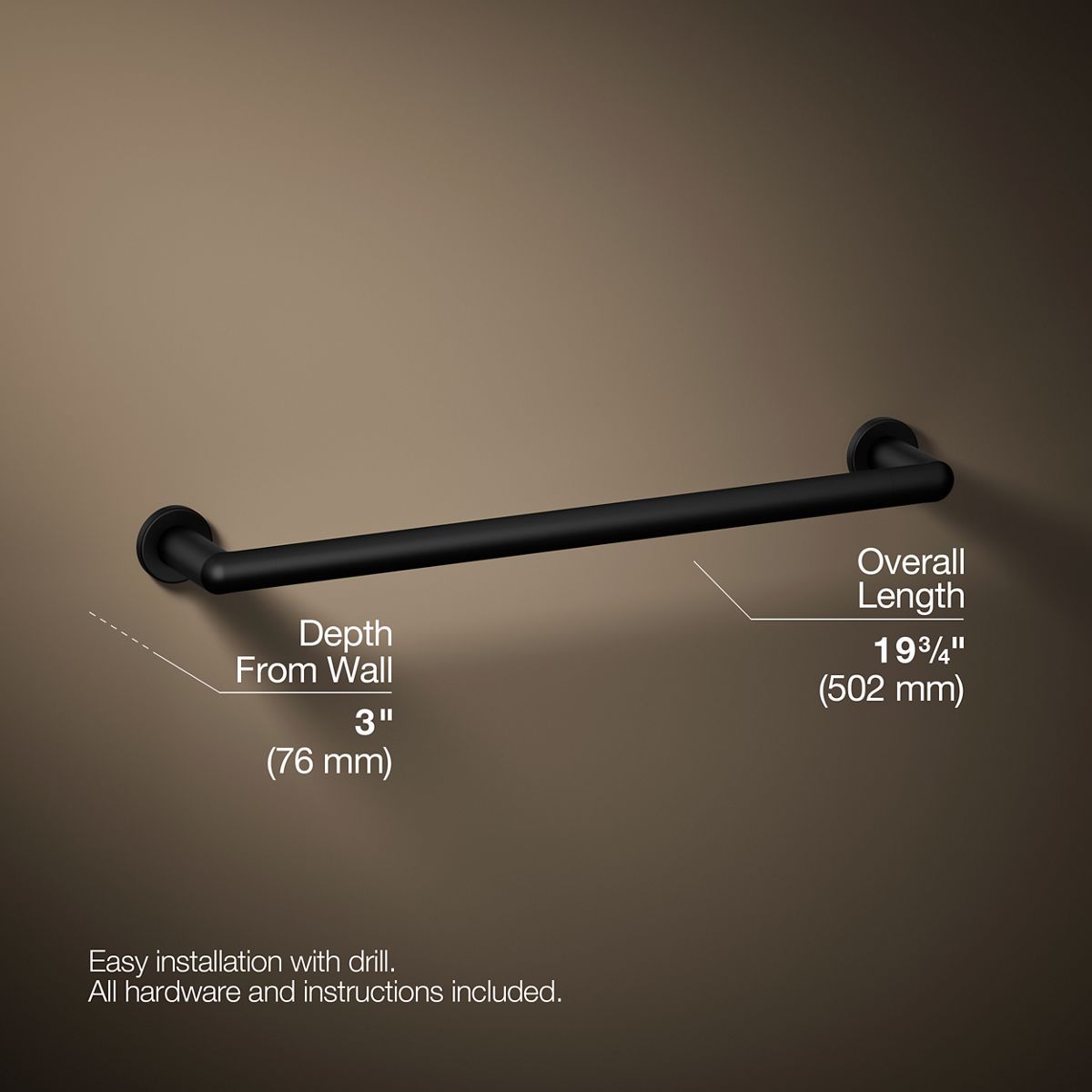 KOHLER K-97878 Kumin 18" towel bar