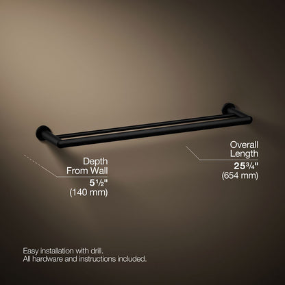 KOHLER K-97890 Kumin 24" double towel bar