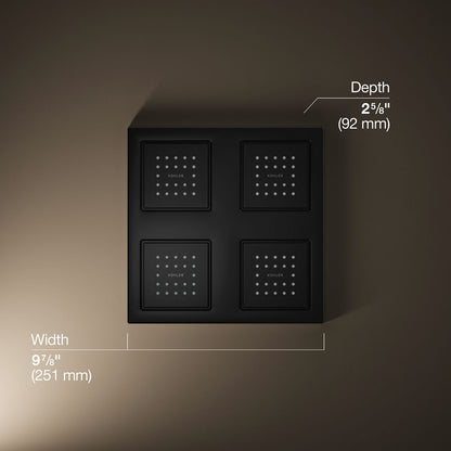 KOHLER K-98740 WaterTile Rain Overhead shower panel with four 22-nozzle sprayheads