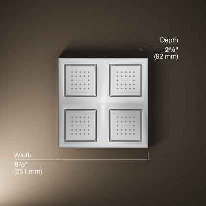 KOHLER K-98740 WaterTile Rain Overhead shower panel with four 22-nozzle sprayheads