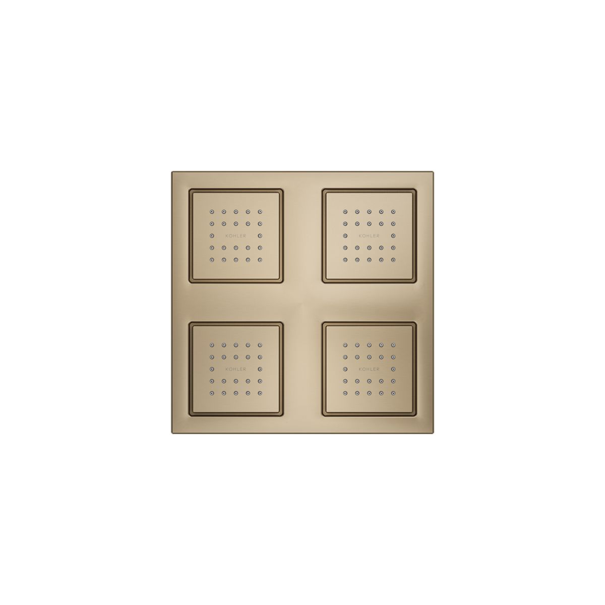 KOHLER K-98740 WaterTile Rain Overhead shower panel with four 22-nozzle sprayheads
