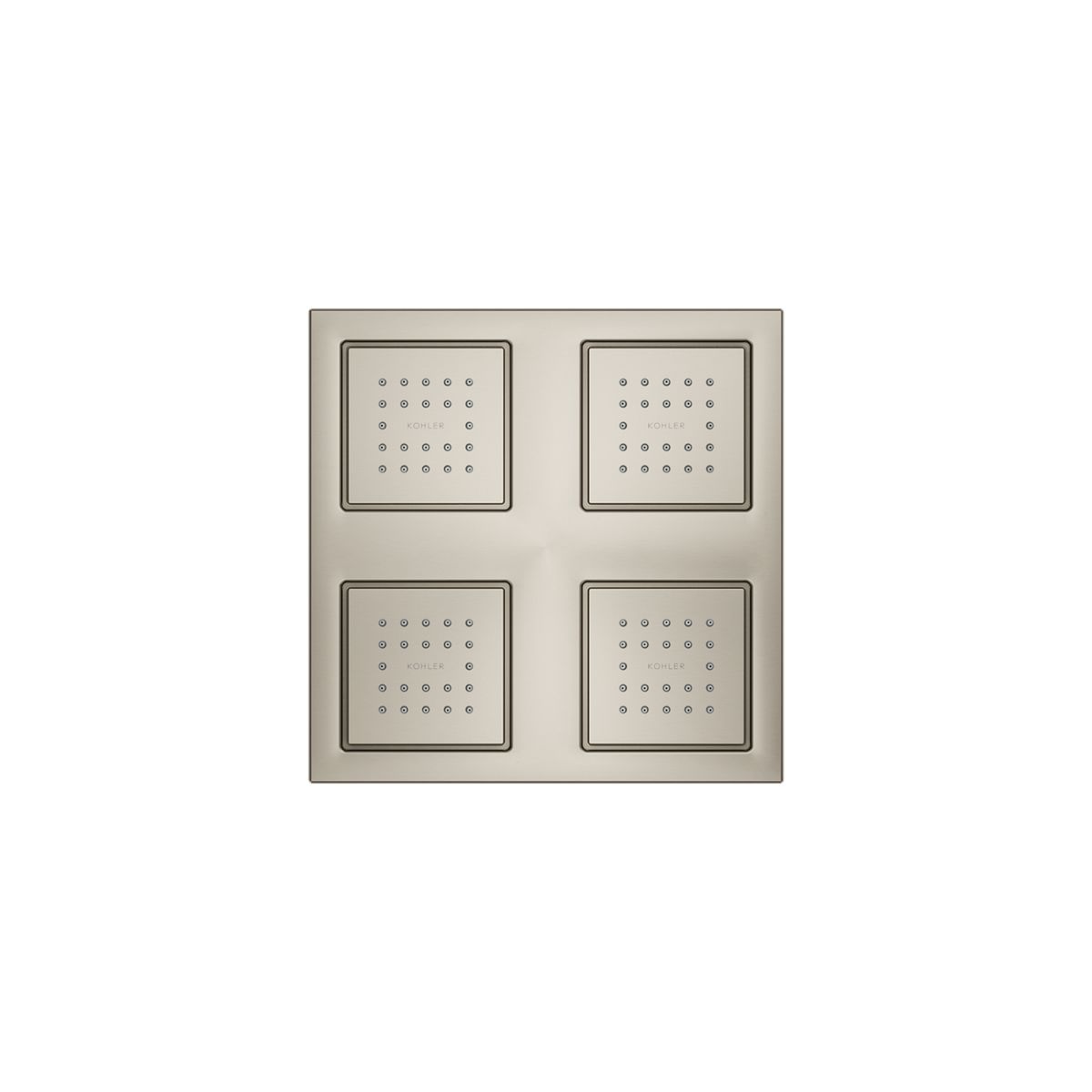 KOHLER K-98740 WaterTile Rain Overhead shower panel with four 22-nozzle sprayheads