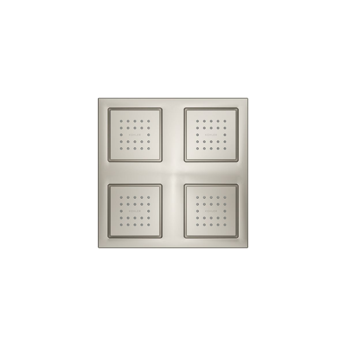 KOHLER K-98740 WaterTile Rain Overhead shower panel with four 22-nozzle sprayheads