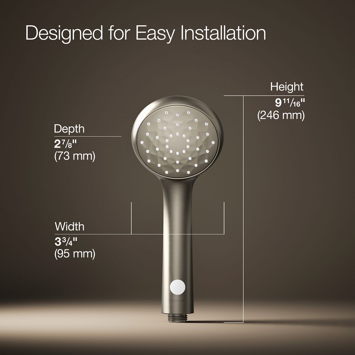 KOHLER K-99248 Awaken B90 Single-function handshower with Eco-Boost