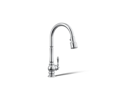 KOHLER K-99259 Artifacts Pull-down kitchen sink faucet with three-function sprayhead