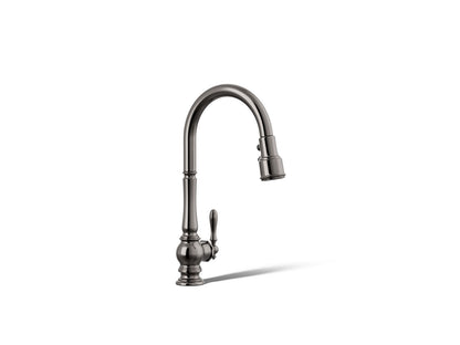 KOHLER K-99259 Artifacts Pull-down kitchen sink faucet with three-function sprayhead