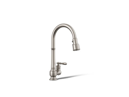 KOHLER K-99260 Artifacts Pull-down kitchen sink faucet with three-function sprayhead