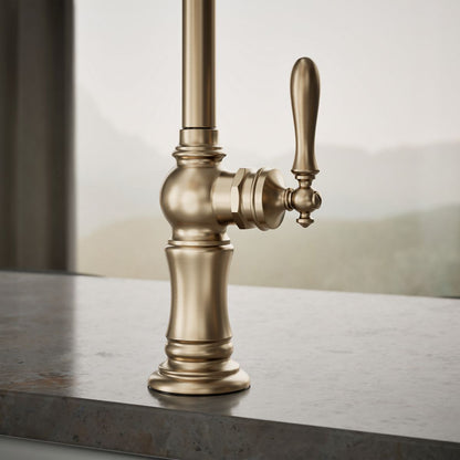 KOHLER K-99262 Artifacts Single-handle kitchen sink faucet with two-function sprayhead