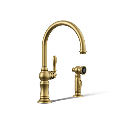 KOHLER K-99262 Artifacts Single-handle kitchen sink faucet with two-function sprayhead