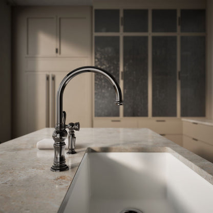 KOHLER K-99262 Artifacts Single-handle kitchen sink faucet with two-function sprayhead