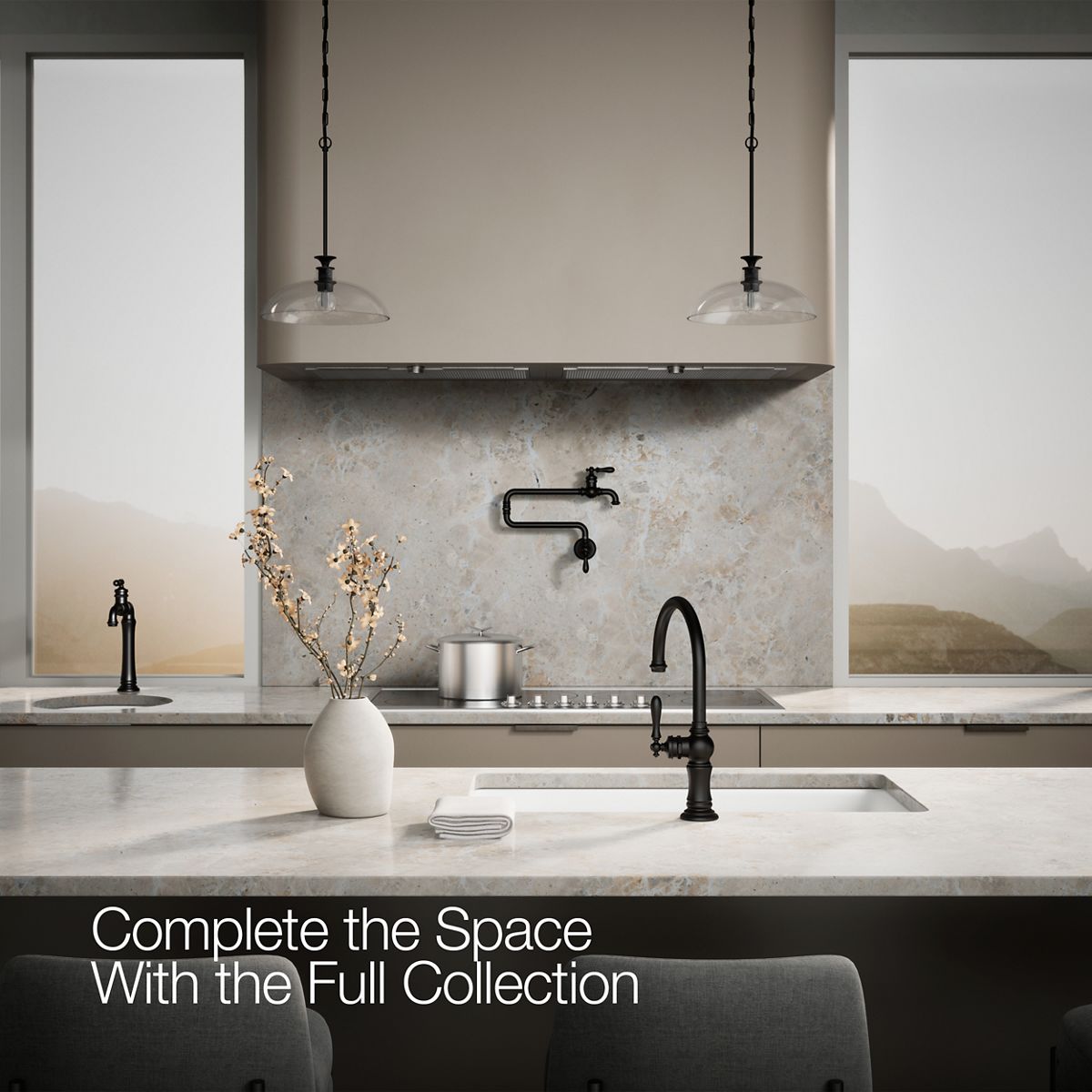 KOHLER K-99263 Artifacts Single-handle kitchen sink faucet