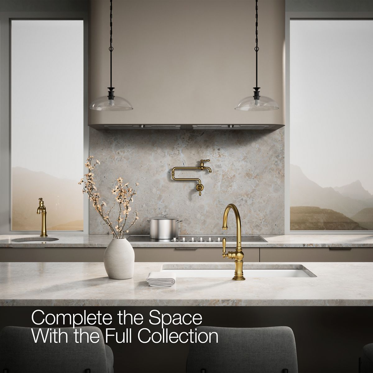 KOHLER Artifacts Single-handle kitchen sink faucet