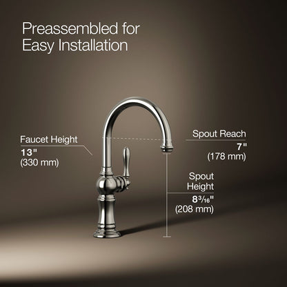 KOHLER K-99264 Artifacts Single-handle kitchen sink faucet
