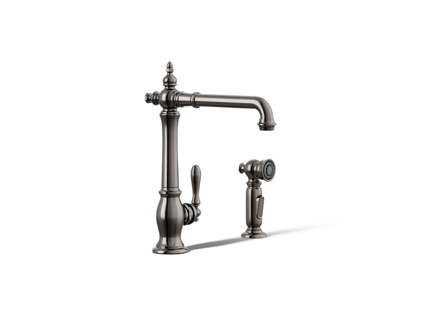 KOHLER K-99265 Artifacts Single-handle kitchen sink faucet with side sprayer