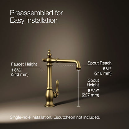 KOHLER K-99266 Artifacts Single-handle kitchen sink faucet