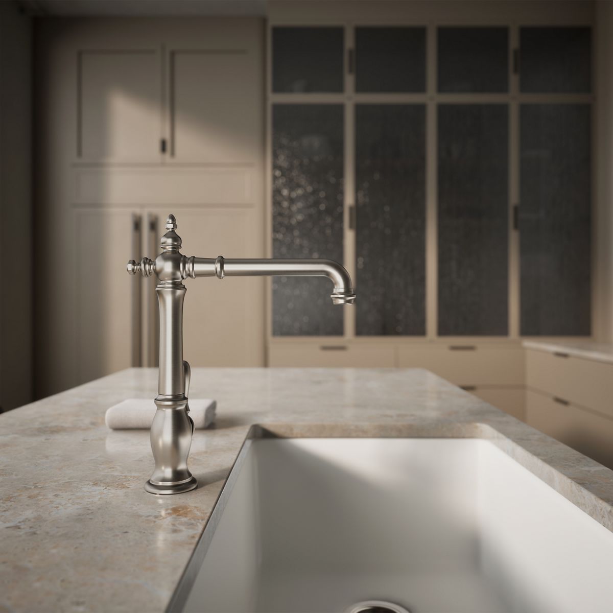KOHLER K-99266 Artifacts Single-handle kitchen sink faucet
