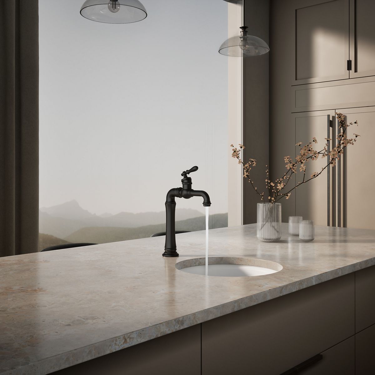 KOHLER K-99268 Artifacts Gentleman's Single-handle bar sink faucet