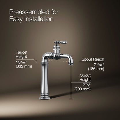 KOHLER K-99268 Artifacts Gentleman's Single-handle bar sink faucet