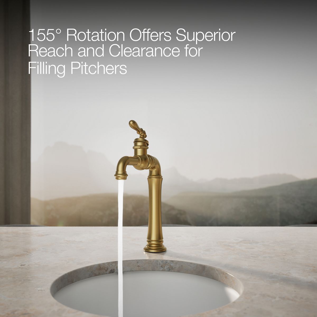 KOHLER K-99268 Artifacts Gentleman's Single-handle bar sink faucet