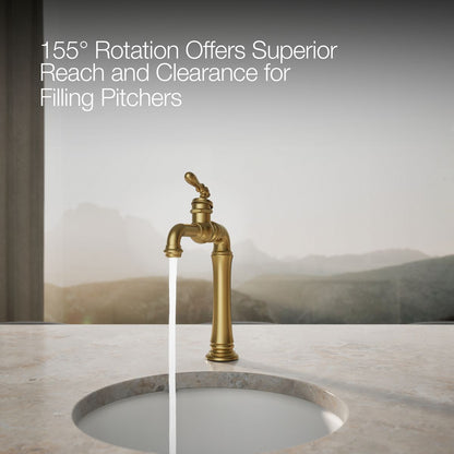 KOHLER K-99268 Artifacts Gentleman's Single-handle bar sink faucet