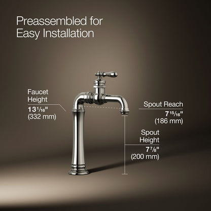 KOHLER K-99268 Artifacts Gentleman's Single-handle bar sink faucet