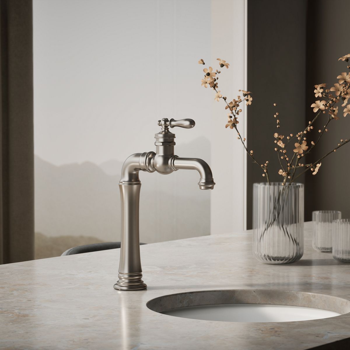 KOHLER K-99268 Artifacts Gentleman's Single-handle bar sink faucet