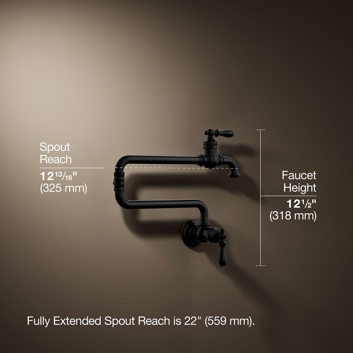 KOHLER K-99270 Artifacts Wall-mount pot filler