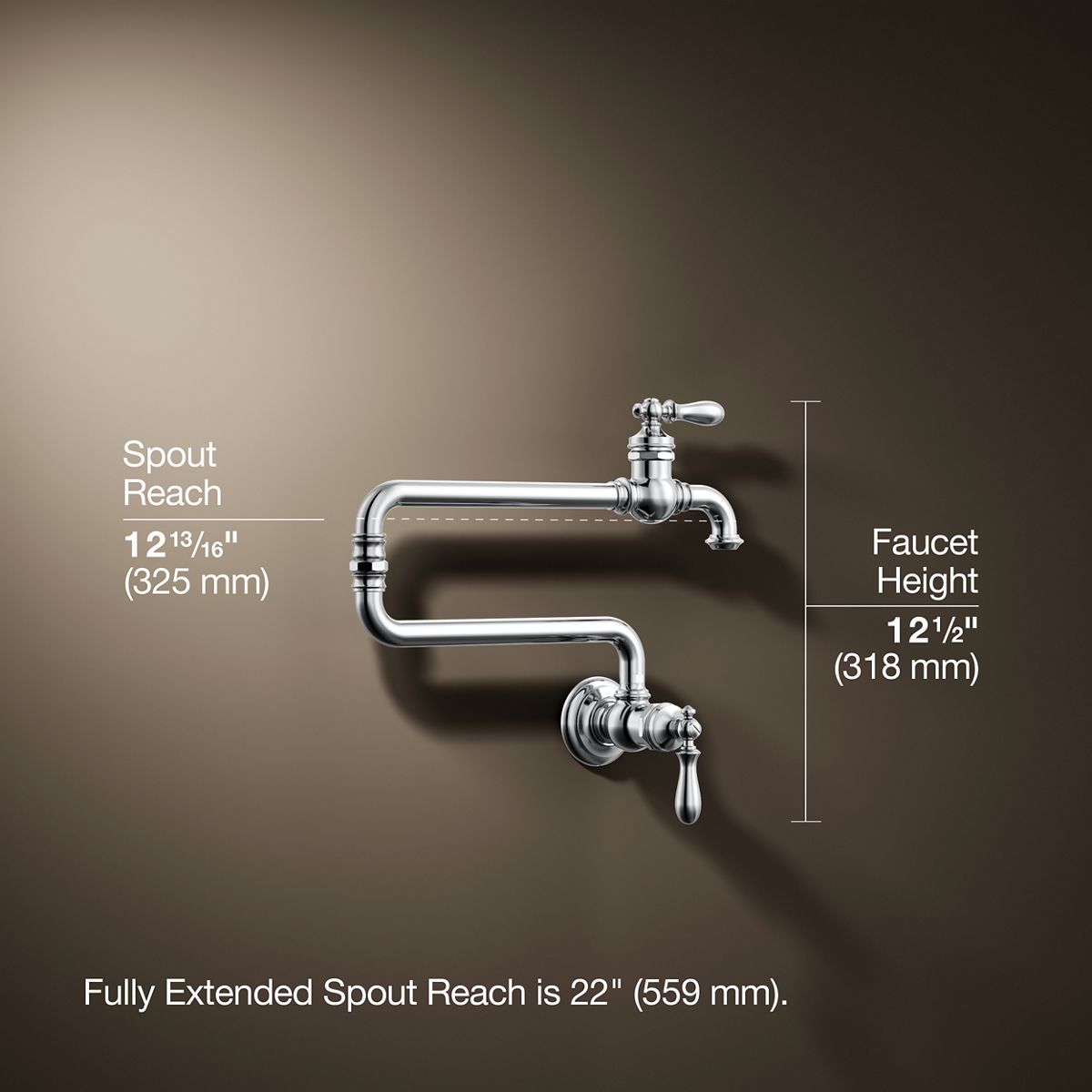 KOHLER K-99270 Artifacts Wall-mount pot filler