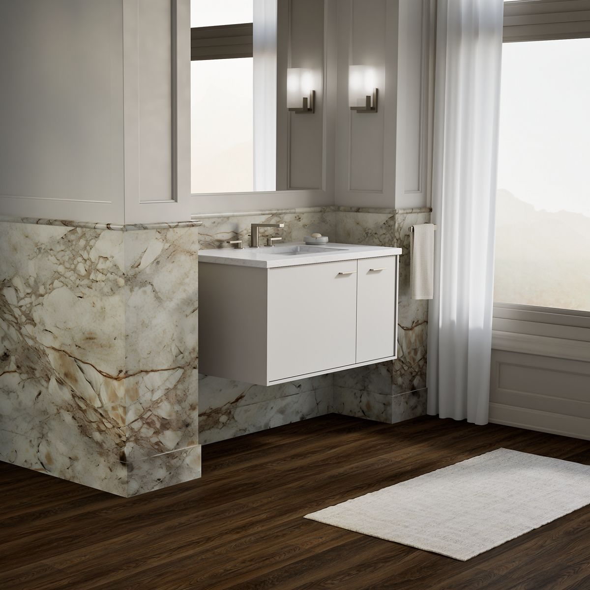 KOHLER K-99543-R Jute 36" wall-hung bathroom vanity cabinet