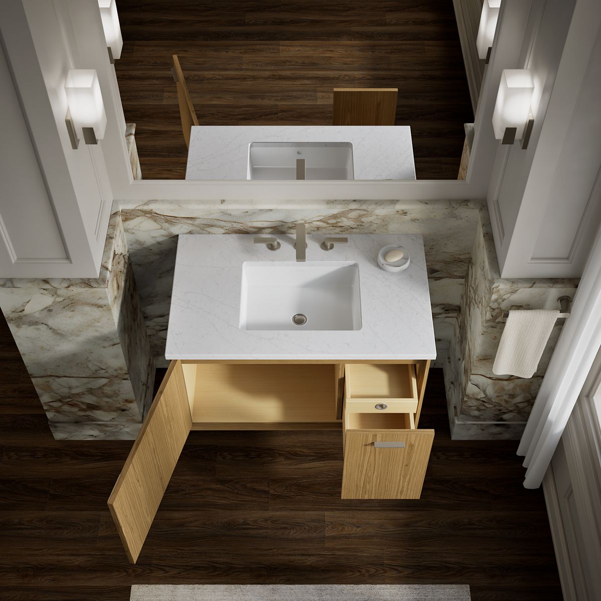 KOHLER K-99543-R Jute 36" wall-hung bathroom vanity cabinet