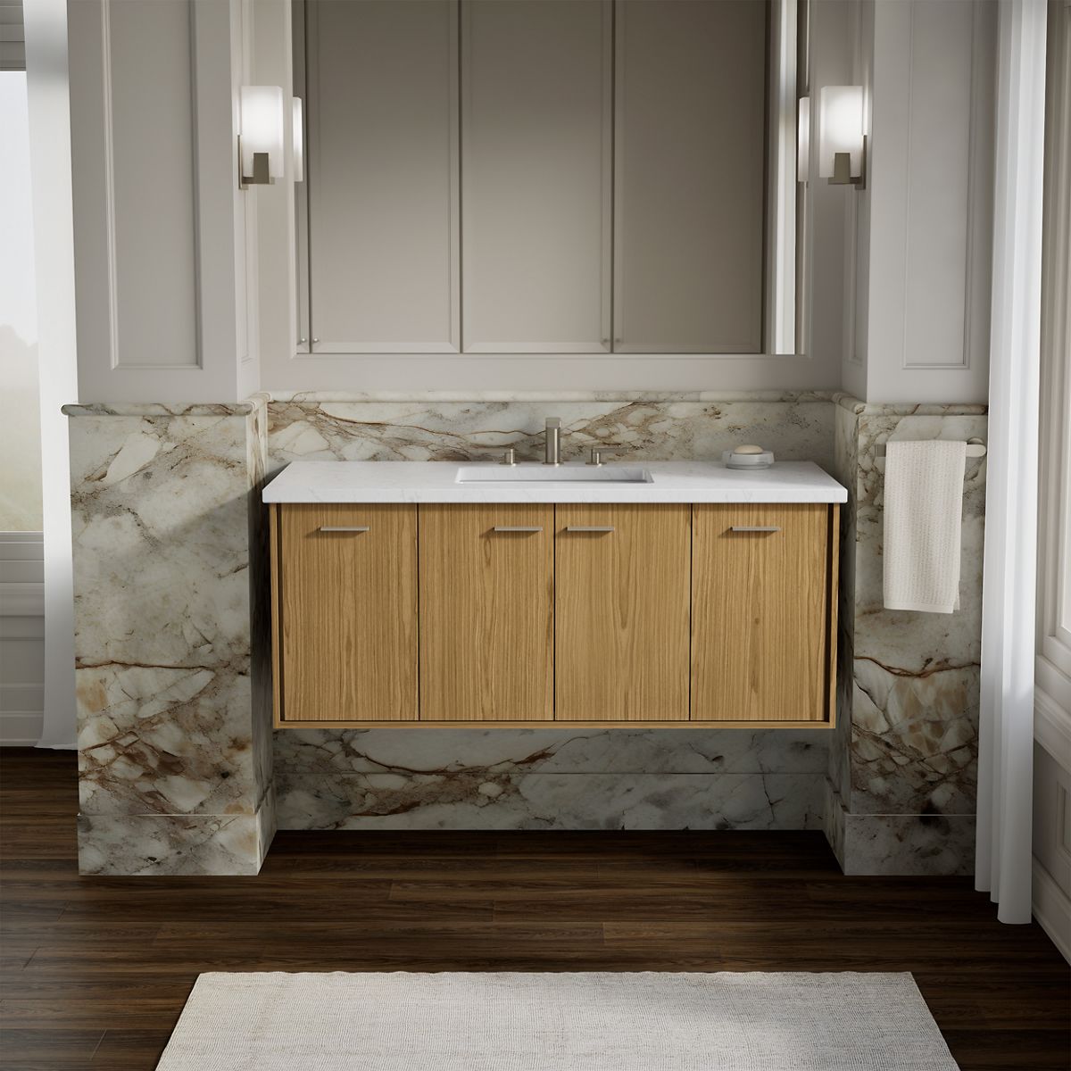 KOHLER K-99544 Jute 48" wall-hung bathroom vanity cabinet