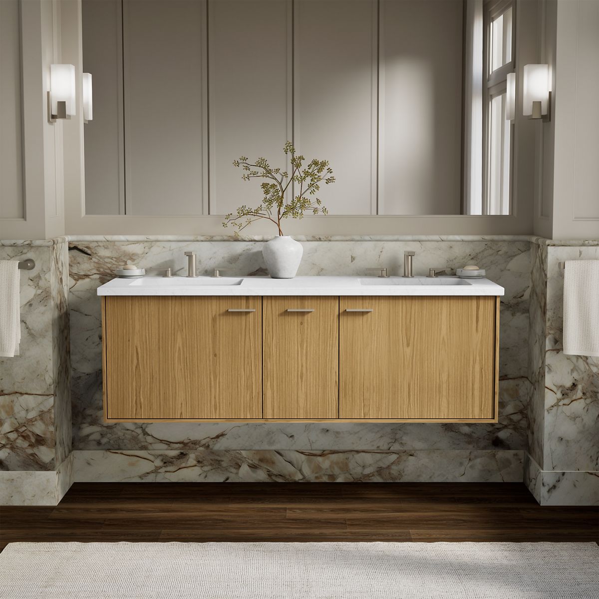 KOHLER K-99548 Jute 60" wall-hung bathroom vanity cabinet