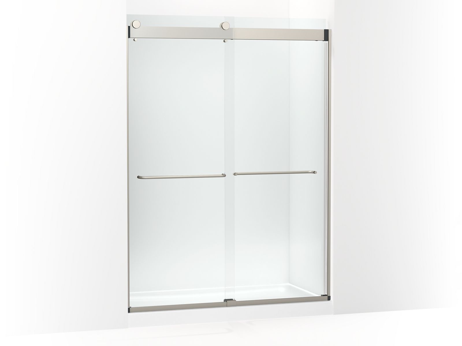 KOHLER K-CA33777-10L Stoneridge 80-5/16" H frameless sliding shower door with 3/8" -thick Crystal Clear glass