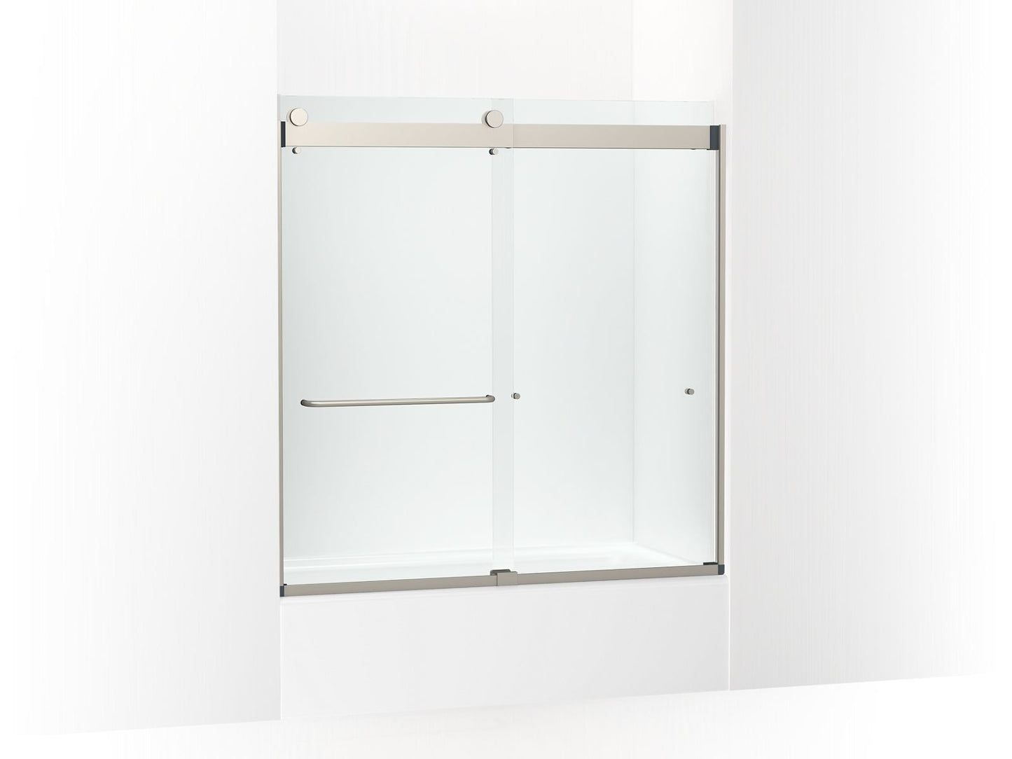 KOHLER K-CA33782-10L Stoneridge 61-7/16" H frameless sliding bath door with 3/8" -thick Crystal Clear glass